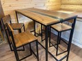 Барный стол и стулья LOFT для кафе